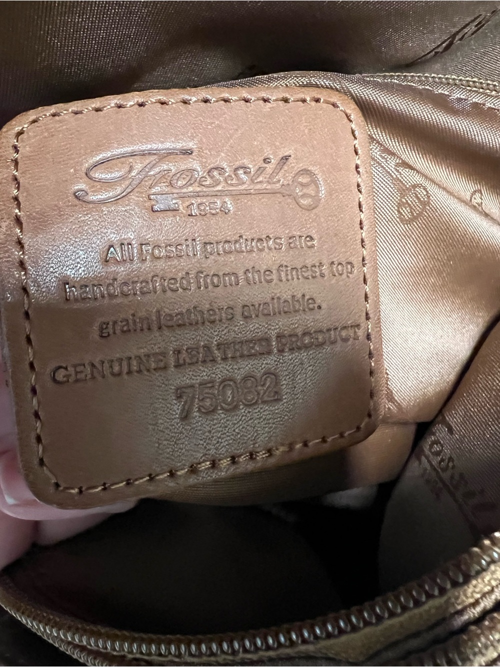 Fossil Brown Leather Shoulder crossbody bag - Picture 9 of 9
